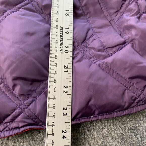 Vintage Eddie Bauer Puffer Vest Women’s Large Purple 100% Nylon Goose Down Fill - Picture 9 of 10